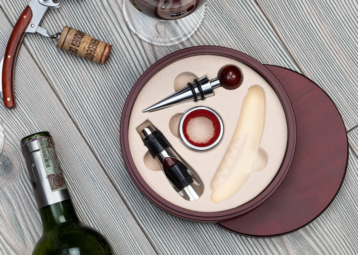 Caja Circular de Madera 4