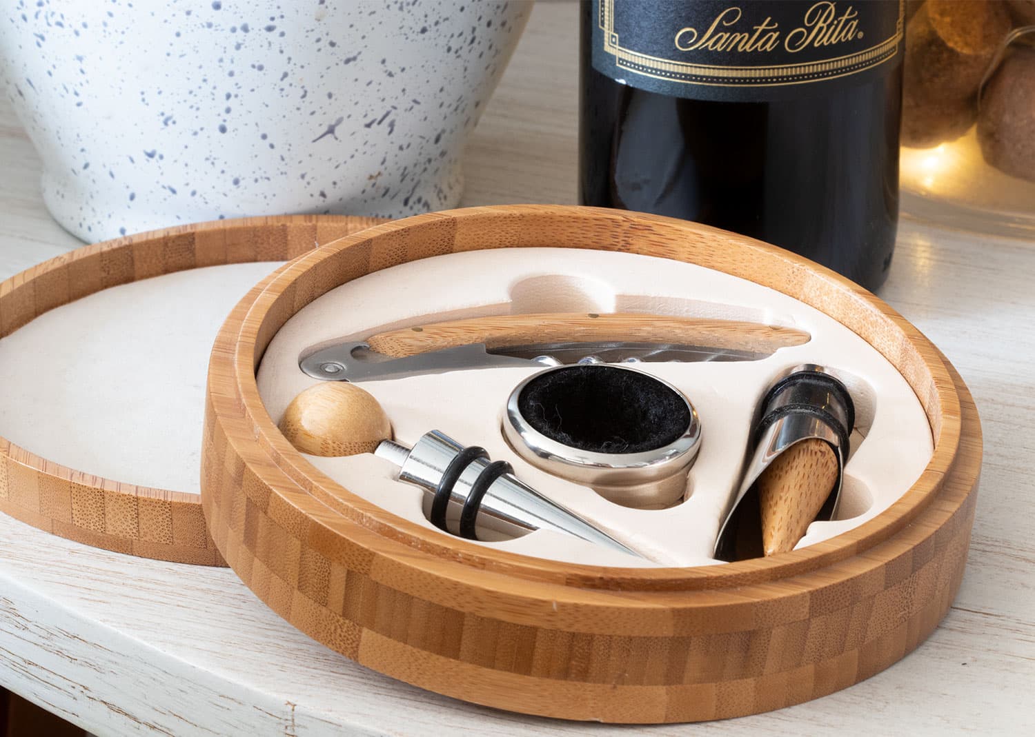 Caja Circular en Bambú 4