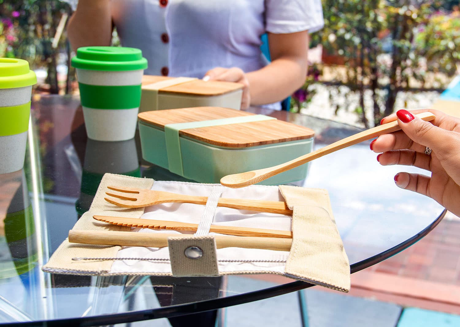 Cubiertos Bambú Tunny 10