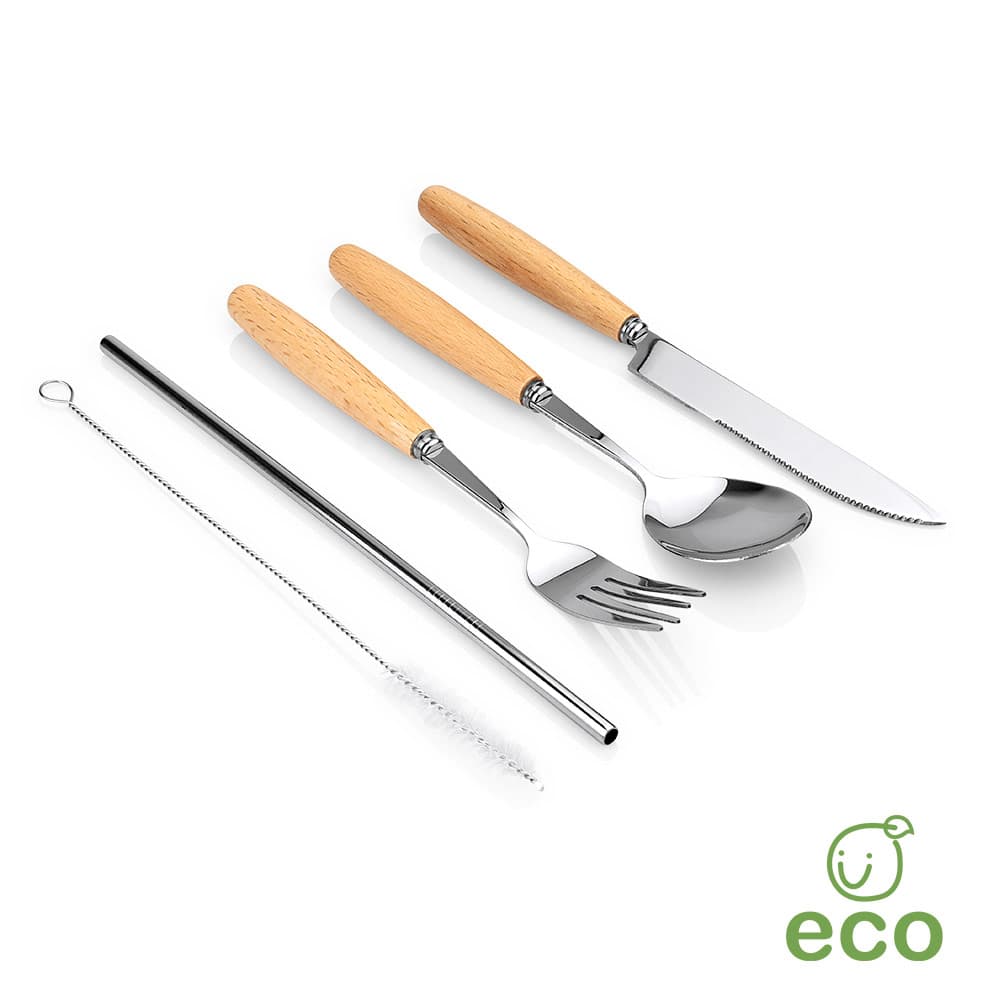 Set de Cubiertos Bambú Bella 4