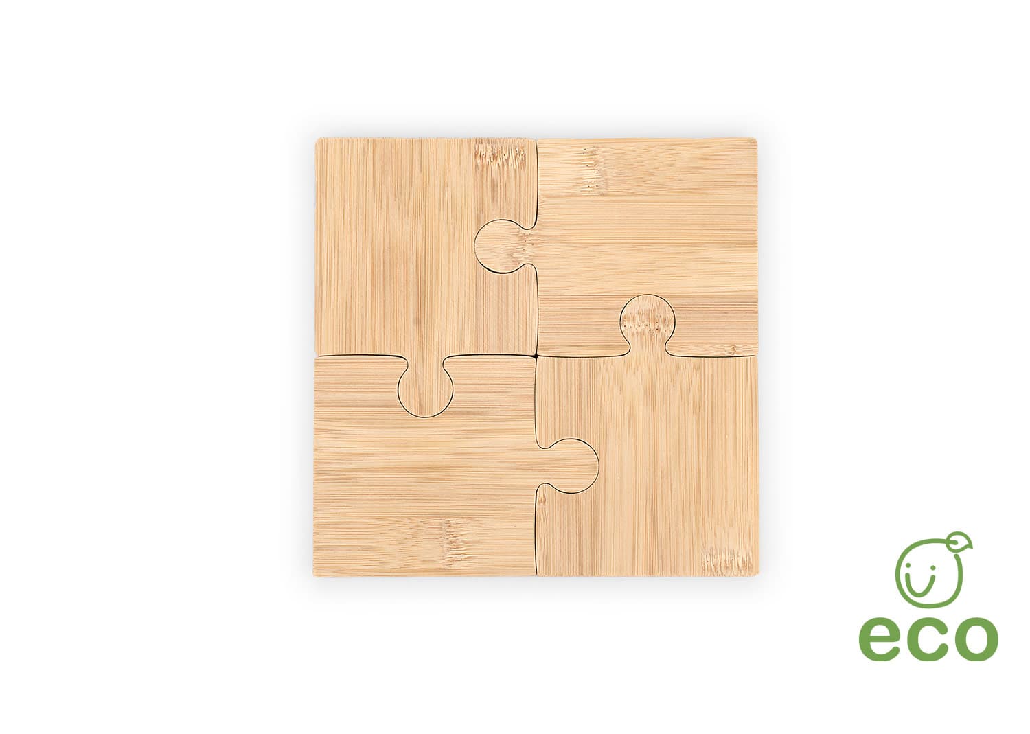 Tabla Portavasos Bambú Puzle 2