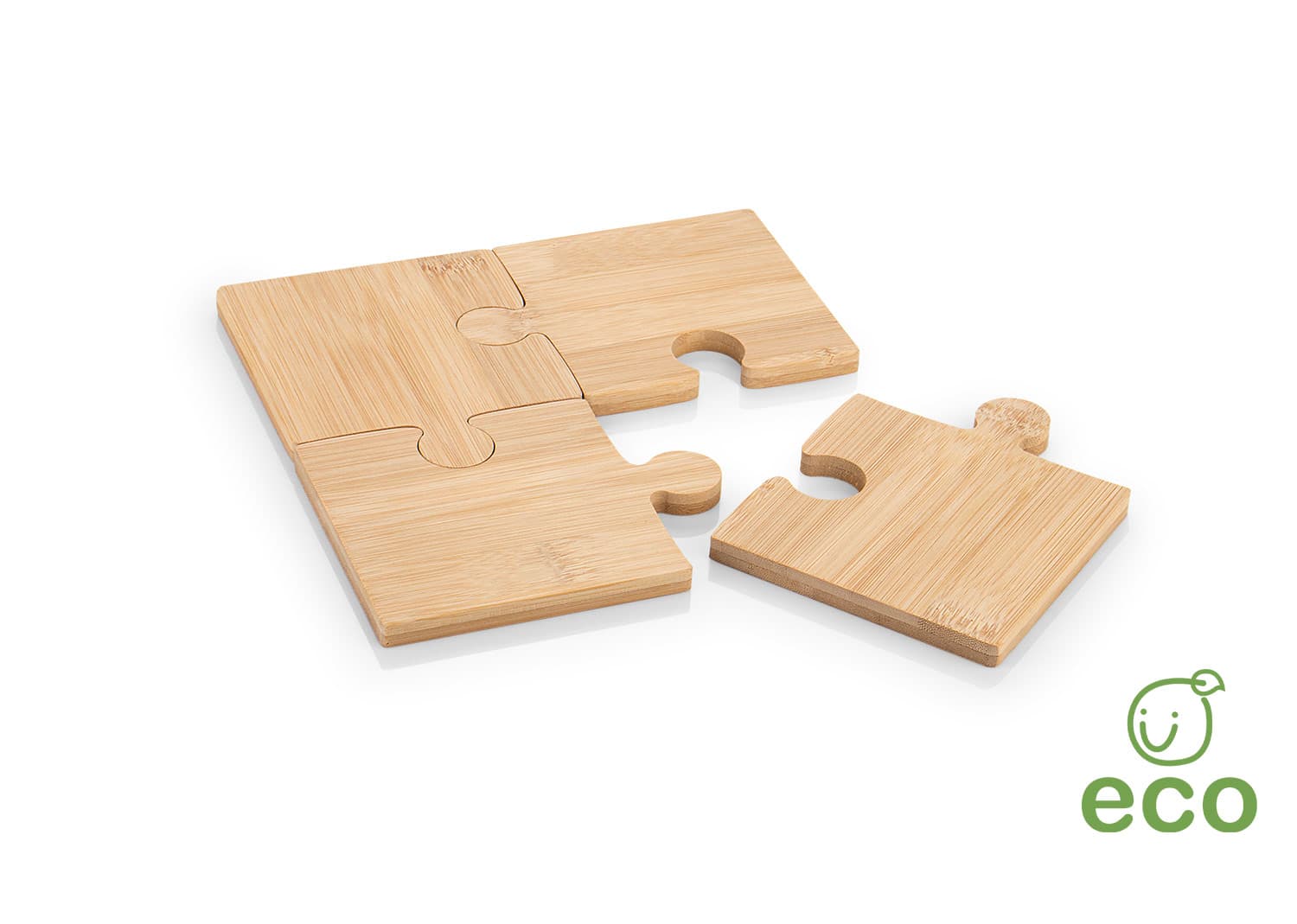 Tabla Portavasos Bambú Puzle 3