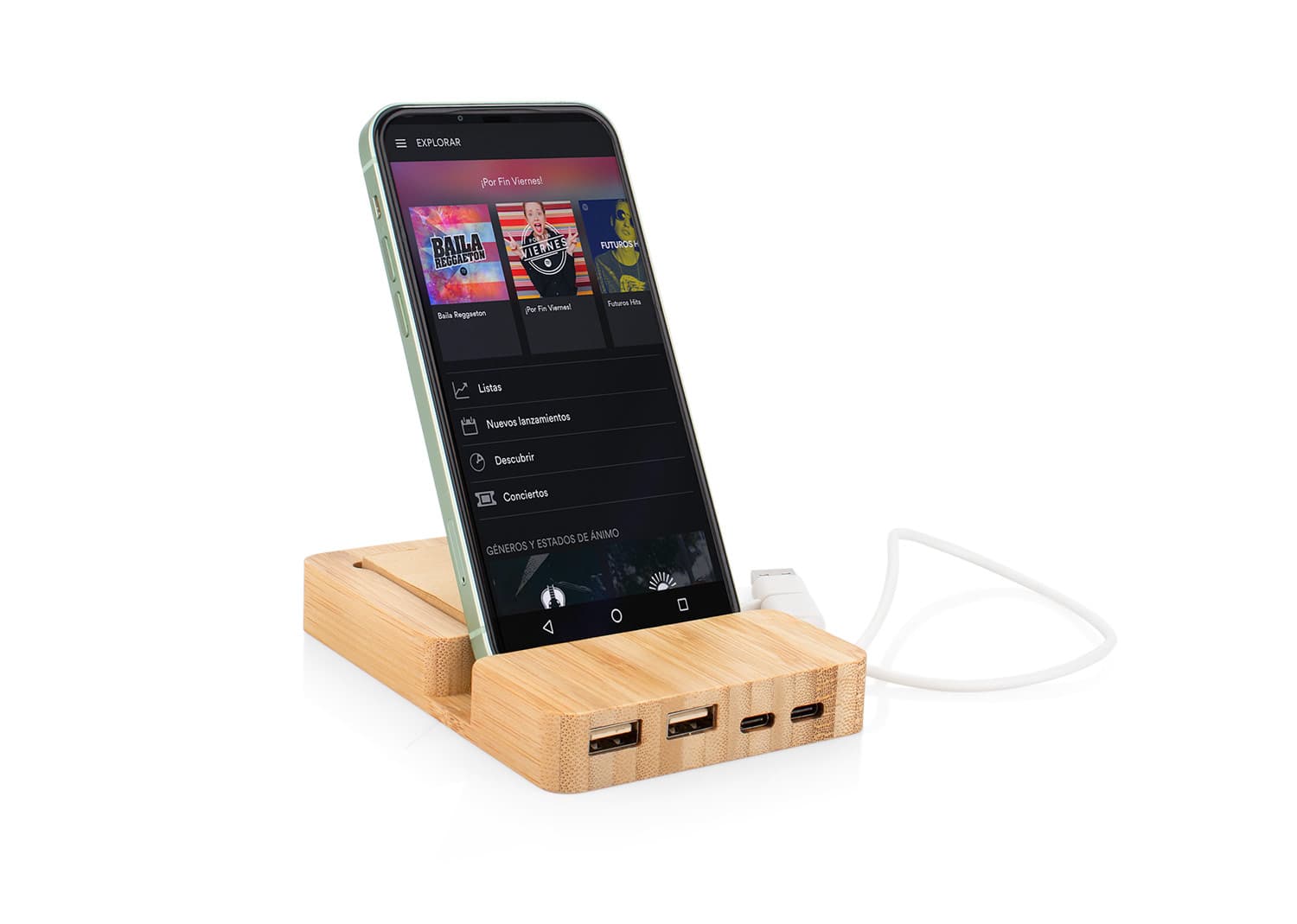 Multipuerto Bambú Phone 2